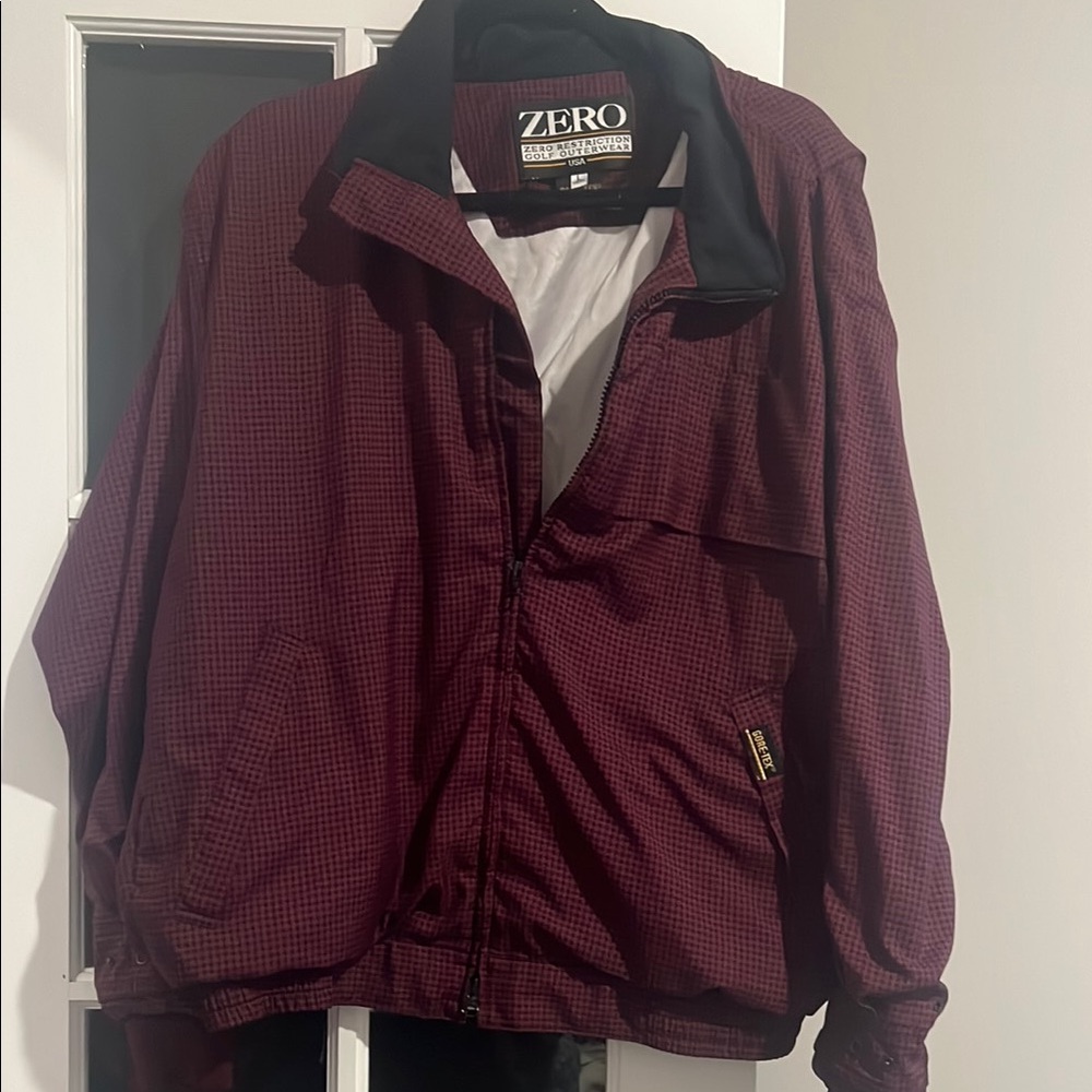 Zero Restriction Outerwear Burgundy Jacket golfcore sporty classic size L